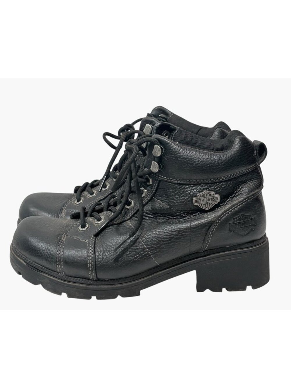 Harley Davidson Women's Size 9.5 Tyler Lace Up Chukka Boots Black Leather D84280
